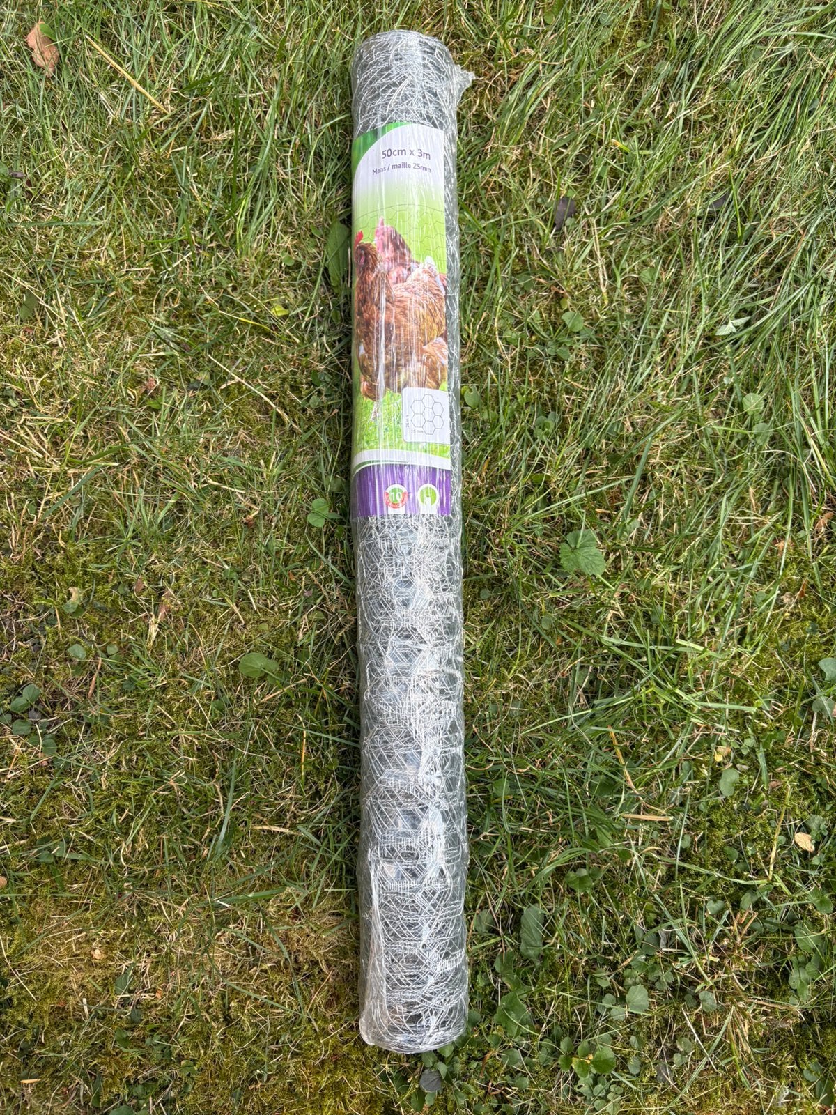 Rol kippengaas (maas 25 mm) ongebruikt 50 cm x 3 m, Tuin en Terras, Gaas en Draad, Ophalen, Zo goed als nieuw, Minder dan 10 meter