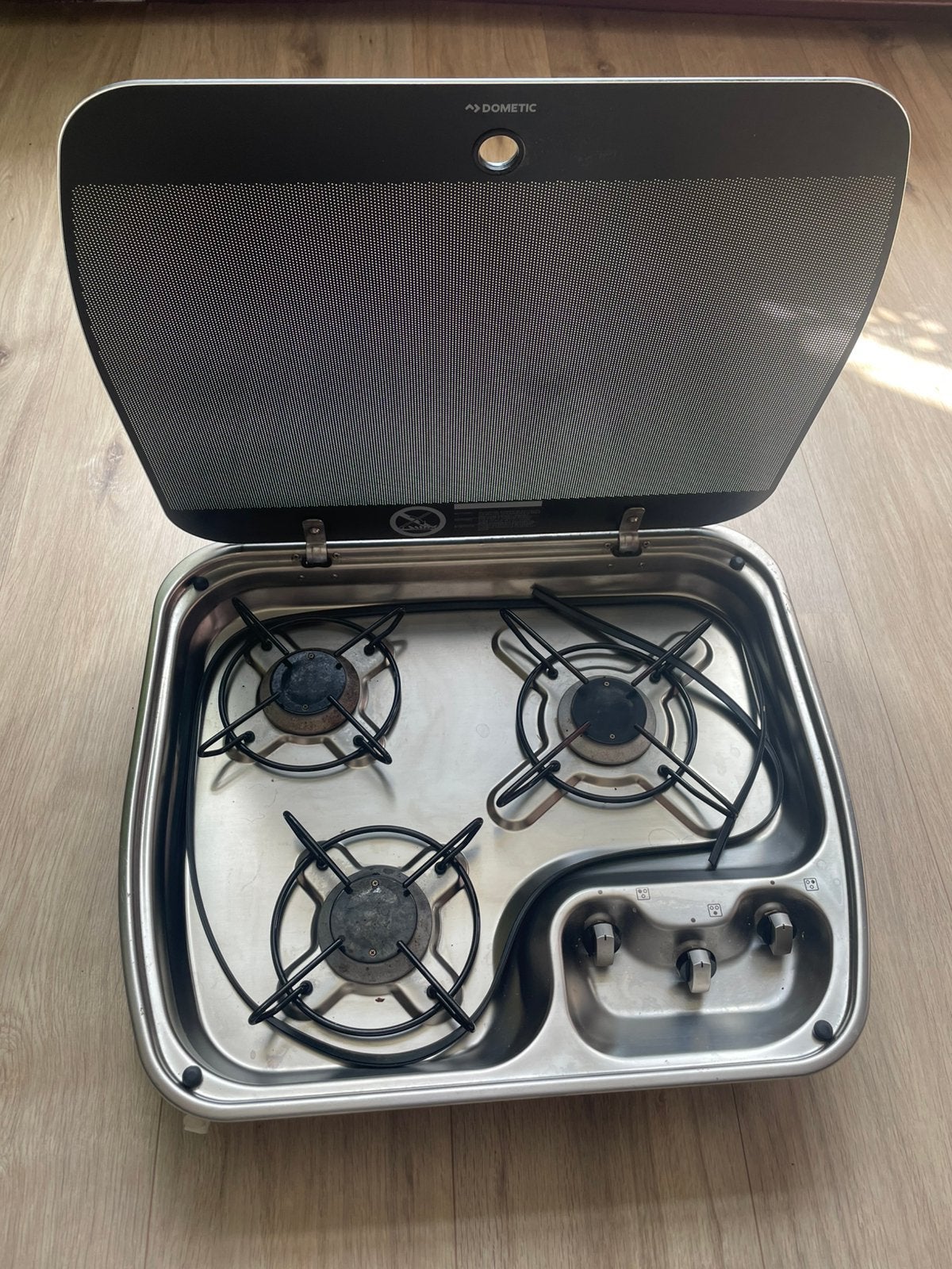 3 pits kookplaat Dometic, Caravans en Kamperen, Camper-accessoires, Ophalen of Verzenden, Gebruikt