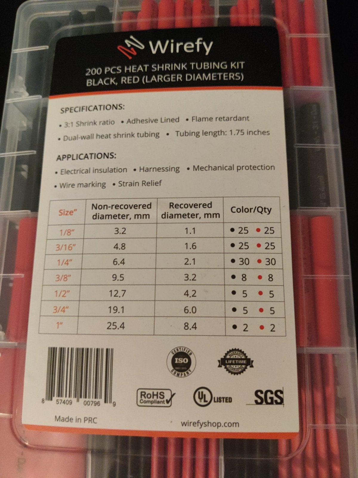 Wirefy Krimpkous Kit Zwart/Rood - 200 Stuks, Ophalen, Nieuw, Overige merken, Overige typen