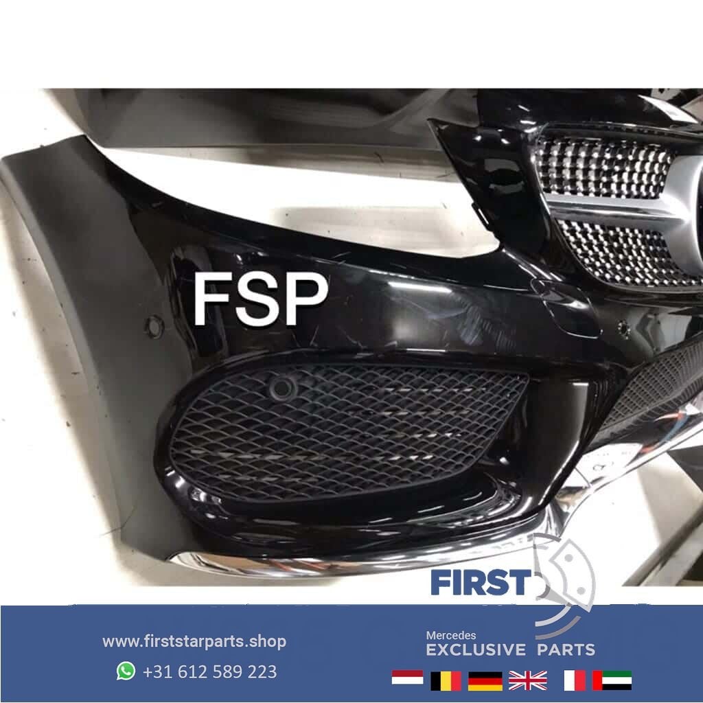 W205 C43 AMG Voorbumper COMPLEET Mercedes C Klasse 43 bumper, Gebruikt, -, Voor, Ophalen of Verzenden