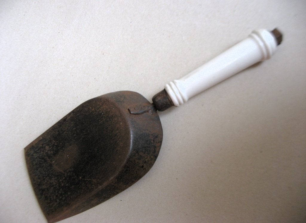 Antieke kolenschep, smeedijzer en ironstone ca 1900, Ophalen of Verzenden