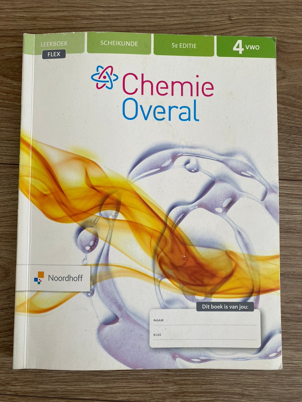Chemie Overal 4 VWO (5e editie, FLEX), Ophalen of Verzenden, Zo goed als nieuw, VWO, Scheikunde