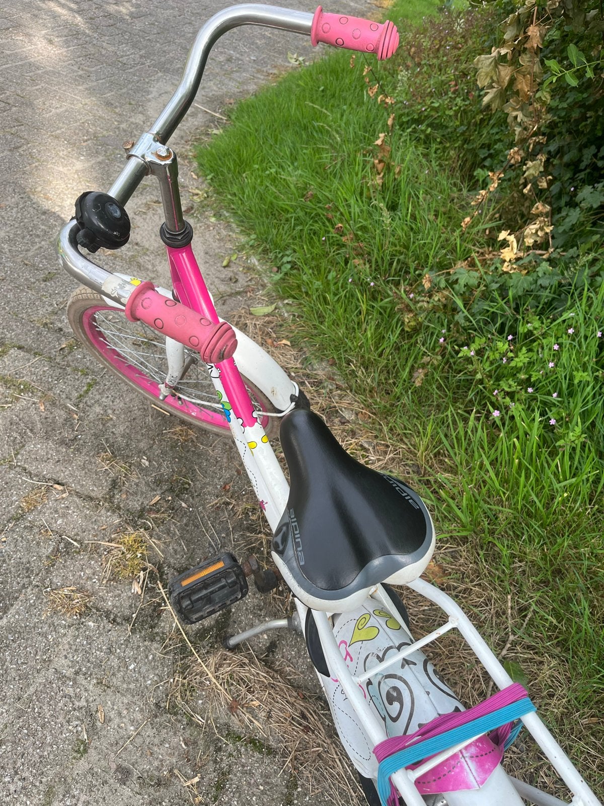 Leuke roze meisjesfiets - Granny by Loekie, Ophalen, Gebruikt, Terugtraprem, 20 inch of meer