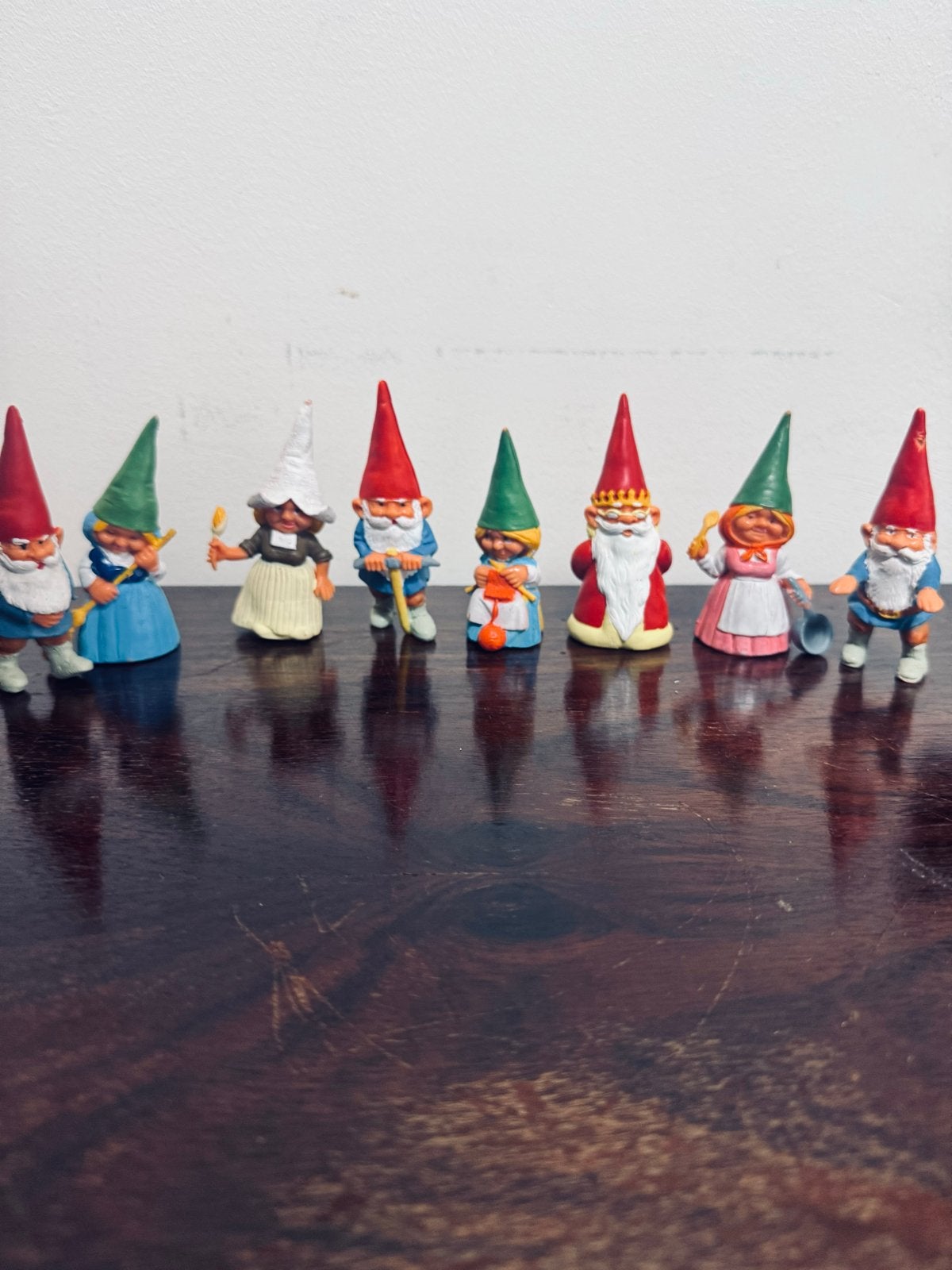 Vintage Jaren '80 David de Kabouter Beeldjes Set, Verzamelen, Ophalen of Verzenden, Gebruikt