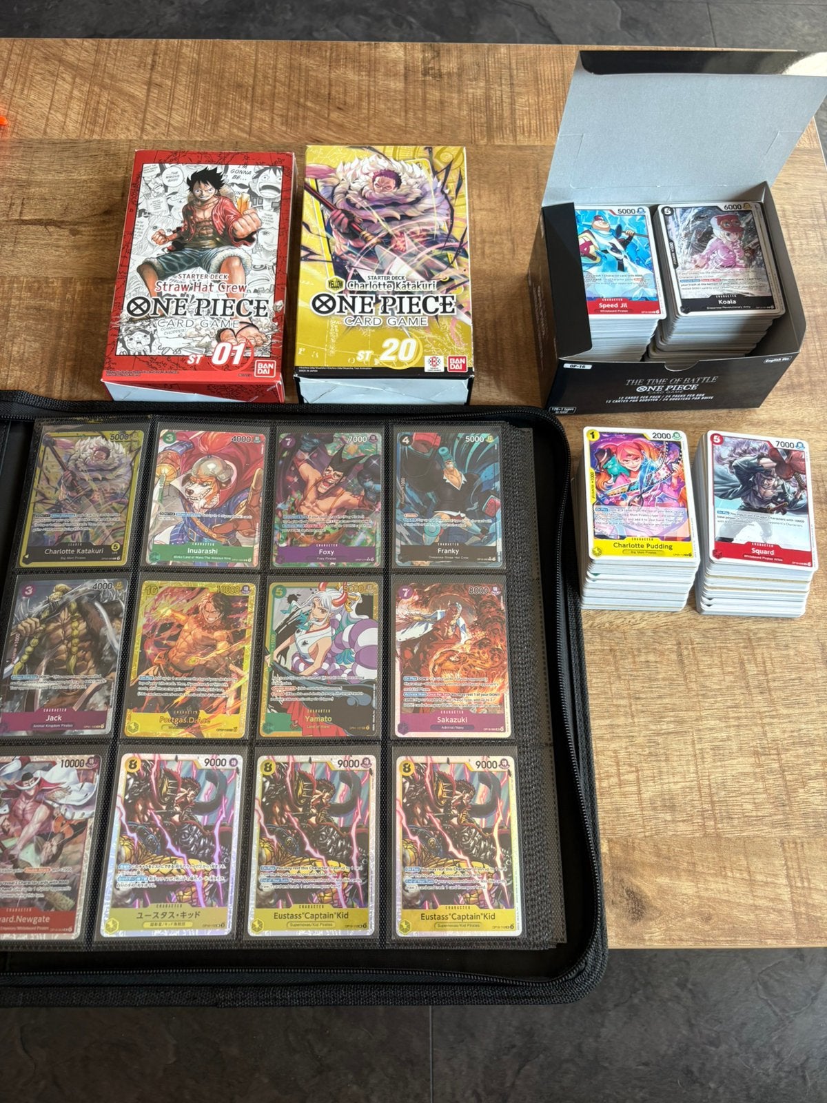 One Piece verzameling verschillende sets, Ophalen of Verzenden, Zo goed als nieuw, Meerdere kaarten, Foil