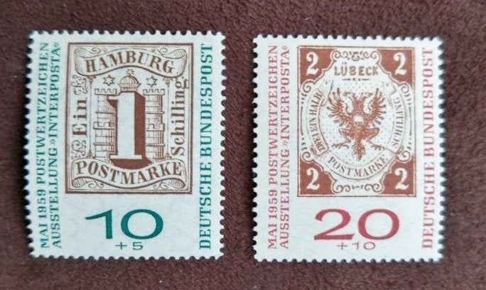 DUITSLAND - Postzegeltentoonstelling Hamburg 1959 Ongebruikt, Postzegels en Munten, Ophalen of Verzenden, BRD