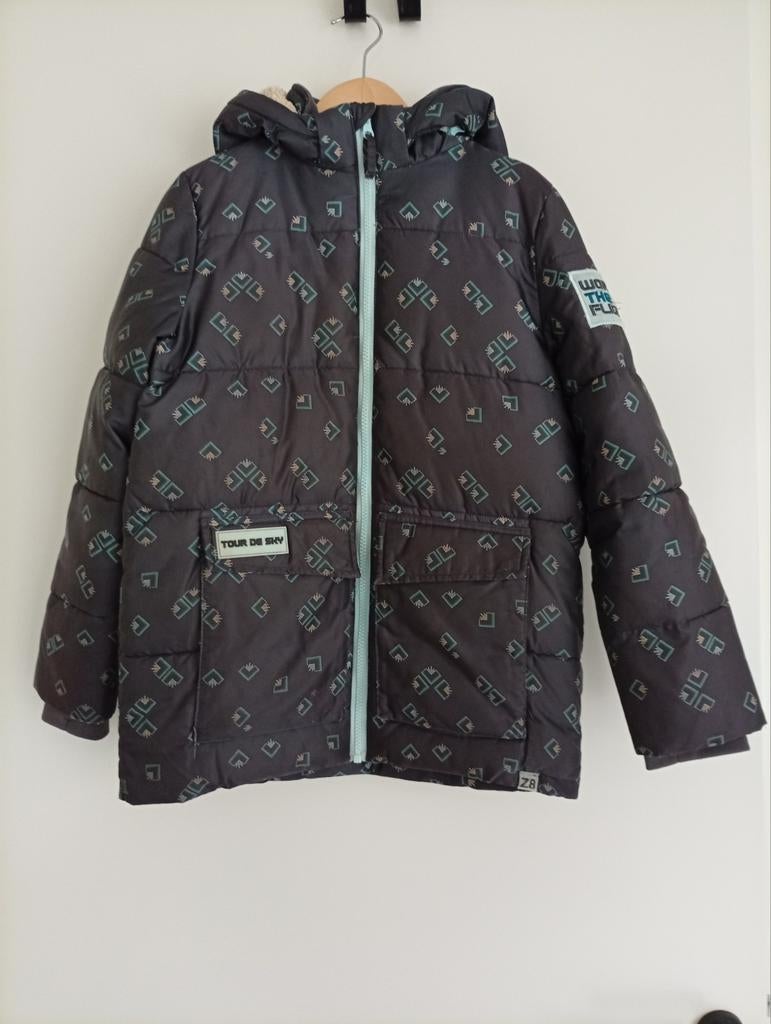 Z8 winterjas Taimen antraciet / mud stone maat 140/146, Ophalen of Verzenden, Gebruikt, Jongen, Jas