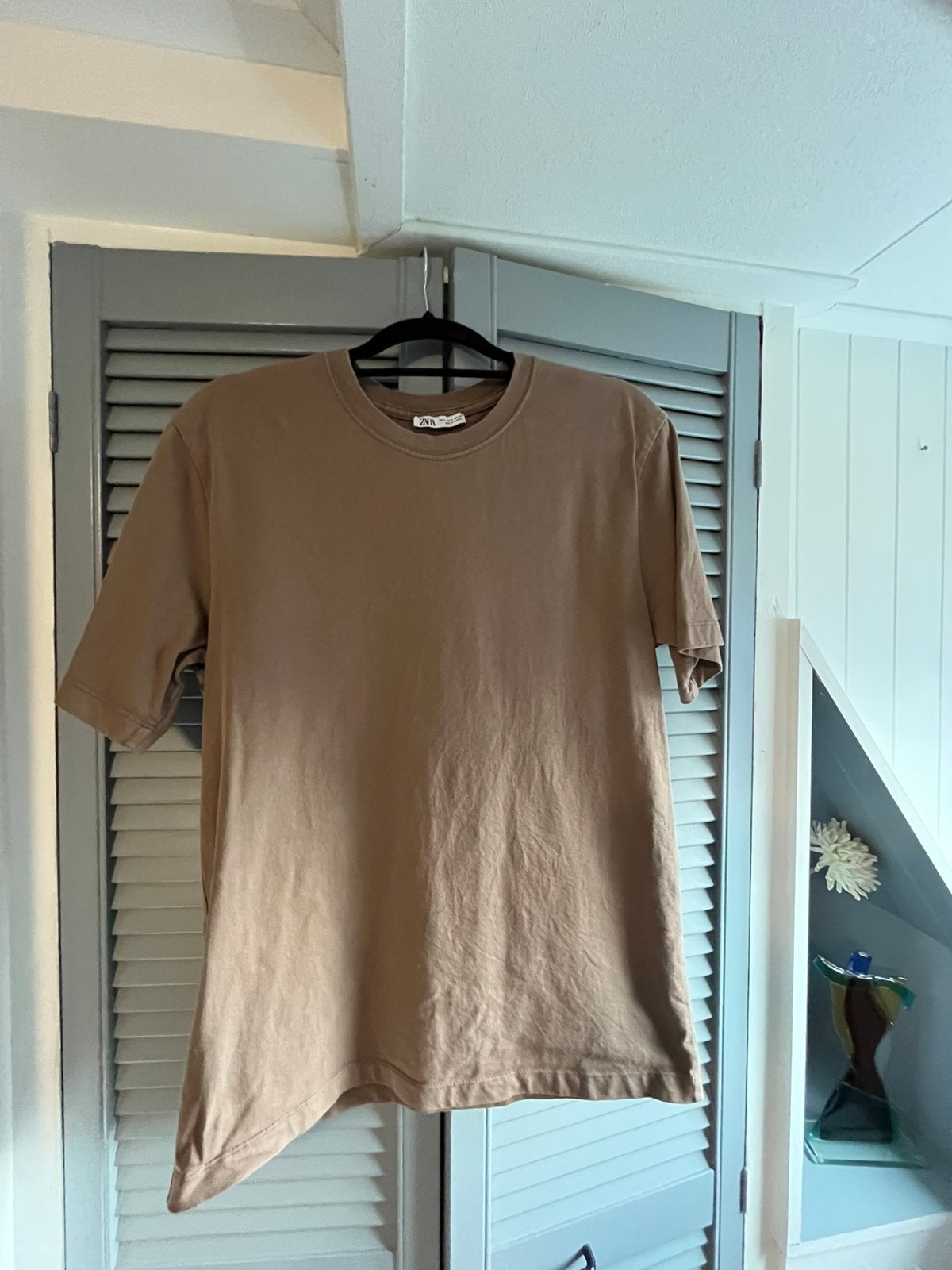 Zara Bruin t shirt mt M, Maat 48/50 (M), Ophalen of Verzenden, Zo goed als nieuw, Bruin