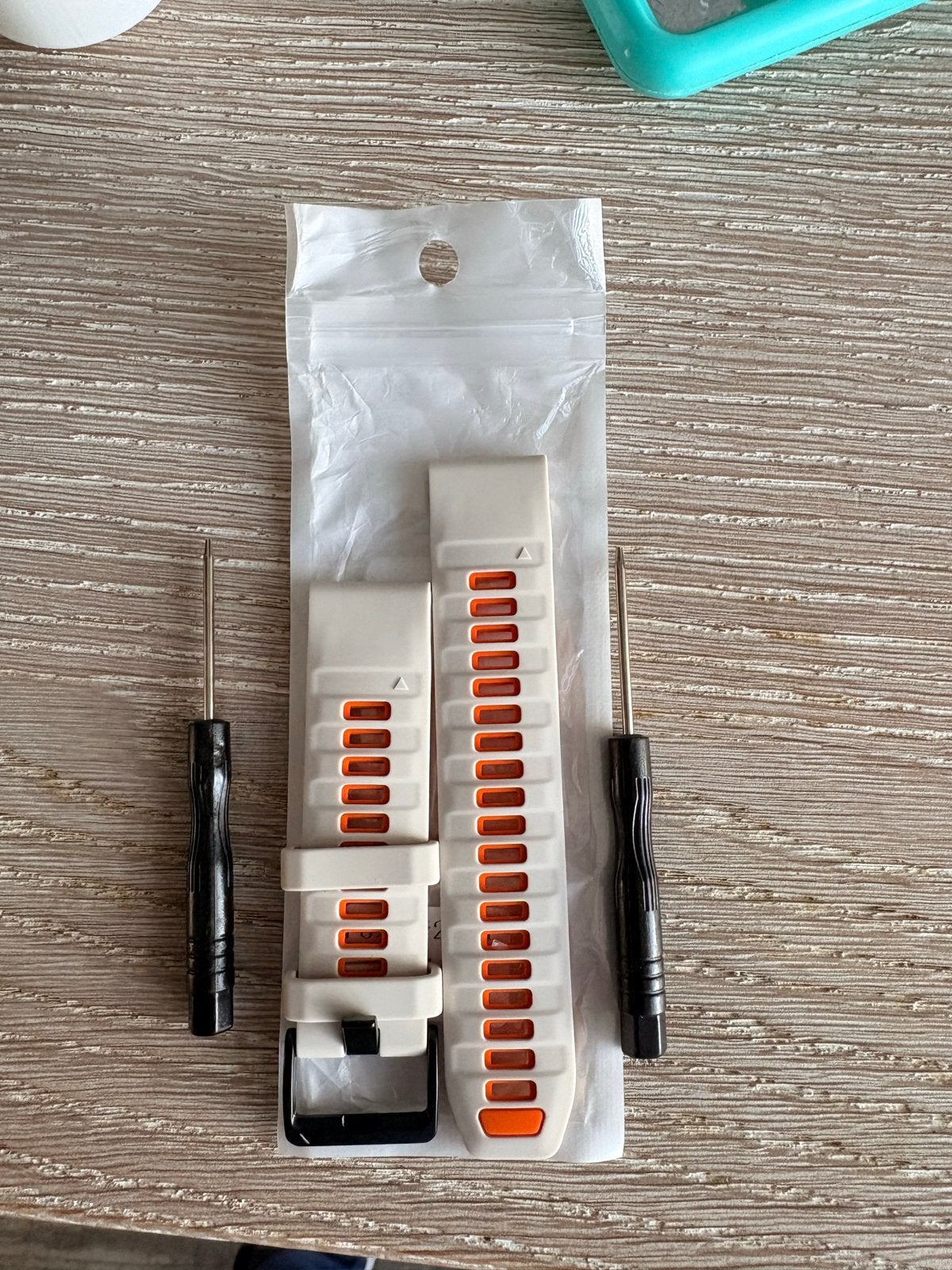 Garmin horlogebandje 22 mm grijs/oranje Quick-Fit, Ophalen of Verzenden, Nieuw, Grijs, Android