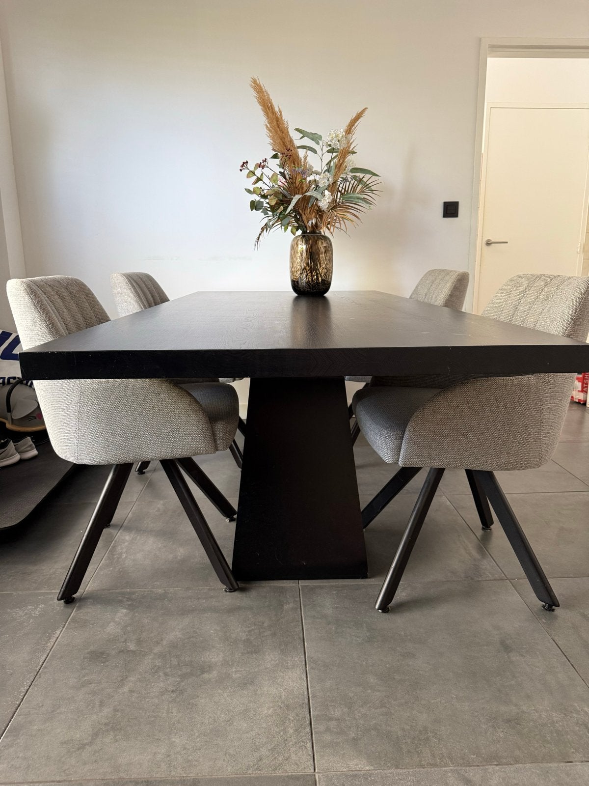Moderne eettafel 240x100, Ophalen, 50 tot 100 cm, Zo goed als nieuw, 150 tot 200 cm