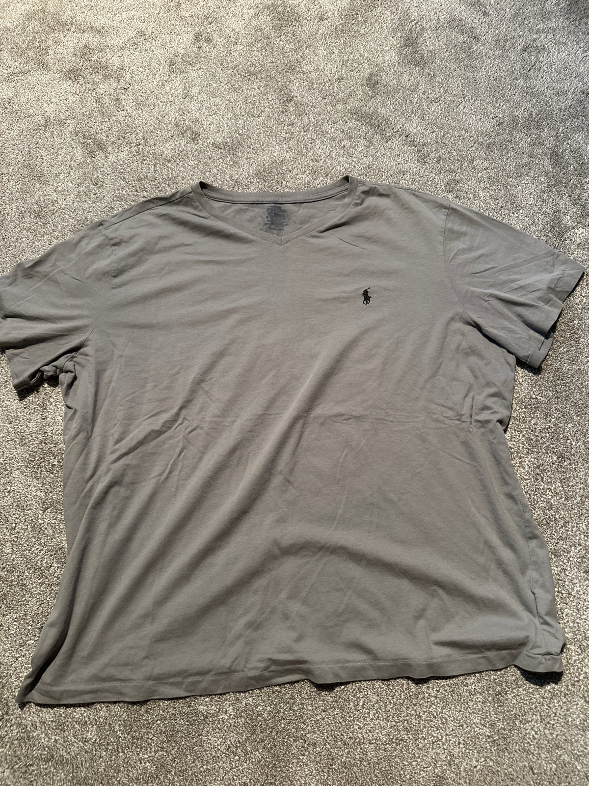 Polo Ralph Lauren T-shirt V-hals Grijs Maat XL, Ophalen of Verzenden, Gedragen, Maat 56/58 (XL), Grijs