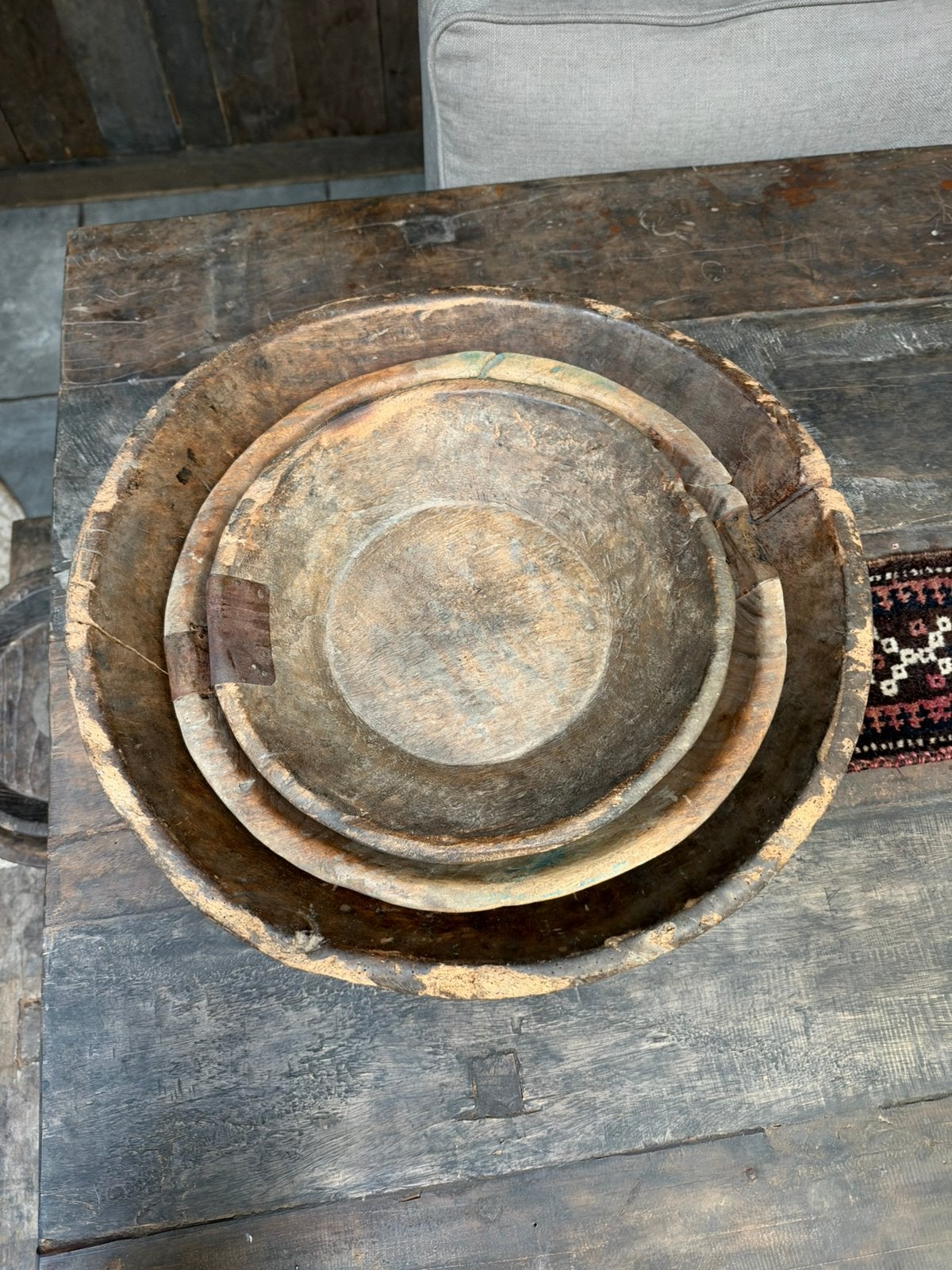 Schalen set oud hout, Hout, Gebruikt, Ophalen of Verzenden, Landelijk