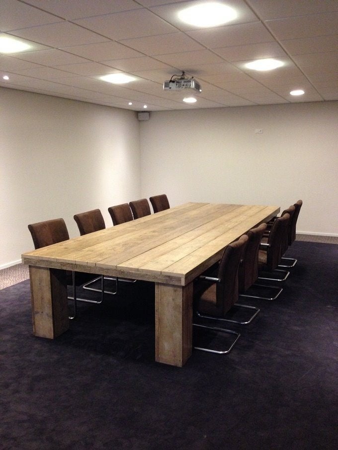 Vergadertafel bureau steigerhout op maat/model gemaakt NIEUW, Huis en Inrichting, Ophalen of Verzenden, Nieuw