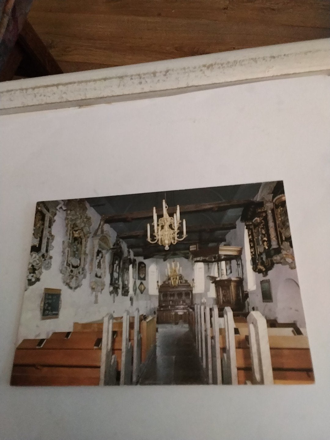 kaart Terp Hogebeintum - Interieur kerk met rouwborden, Verzamelen, Ophalen of Verzenden