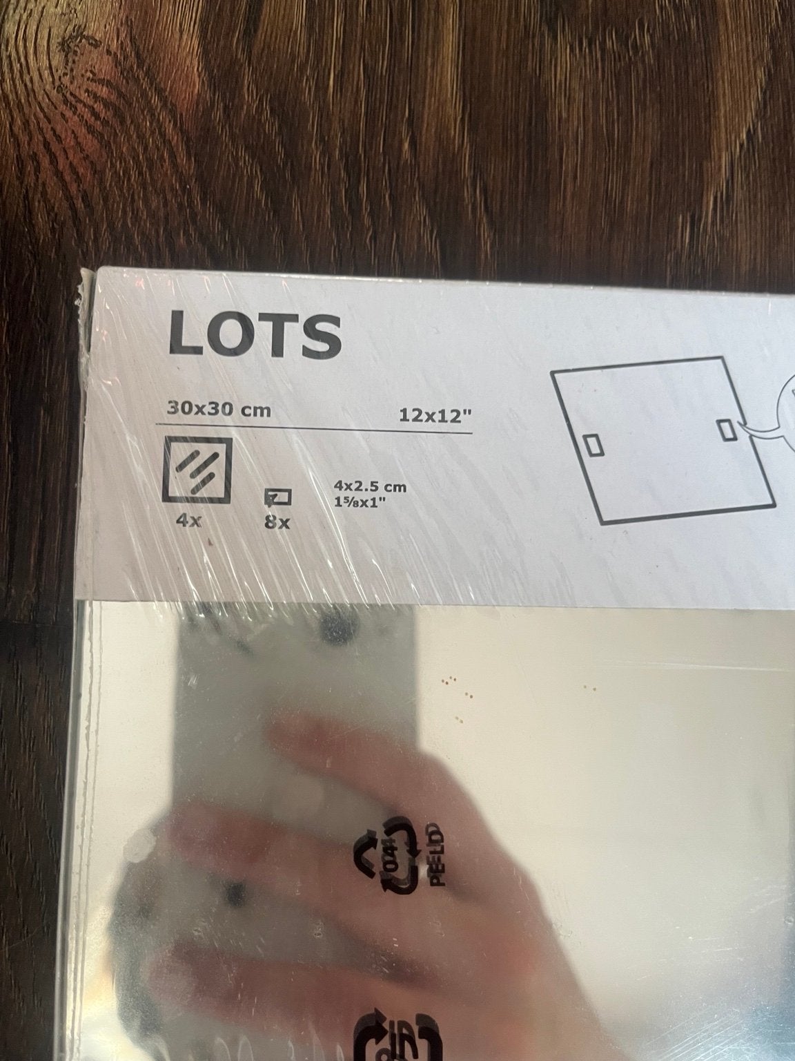 IKEA LOTS Spiegels 30x30 cm - Nieuw in verpakking, Minder dan 50 cm, Vierkant, Nieuw, Ophalen of Verzenden