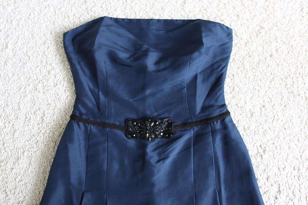 Designers Remix Collection Jurkje 100% Zijde -92 (S) € 145,-, Blauw, Ophalen of Verzenden, Zo goed als nieuw, Maat 36 (S)