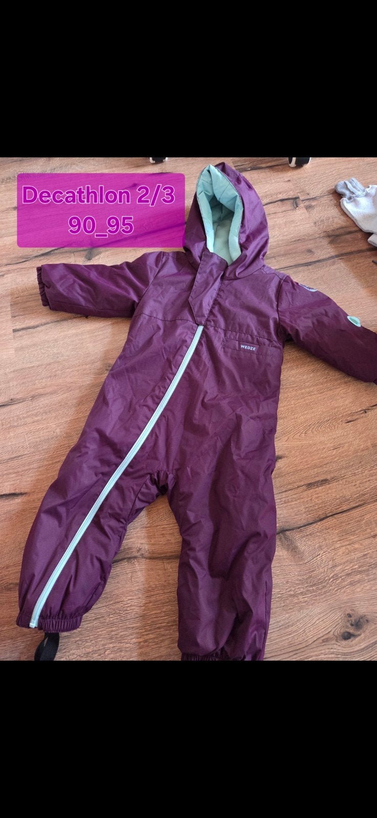 Decathlon Wedze skipak, laarzen en wanten maat 90-95, Ophalen, Zo goed als nieuw, Decathlon Wedze, Jongen of Meisje