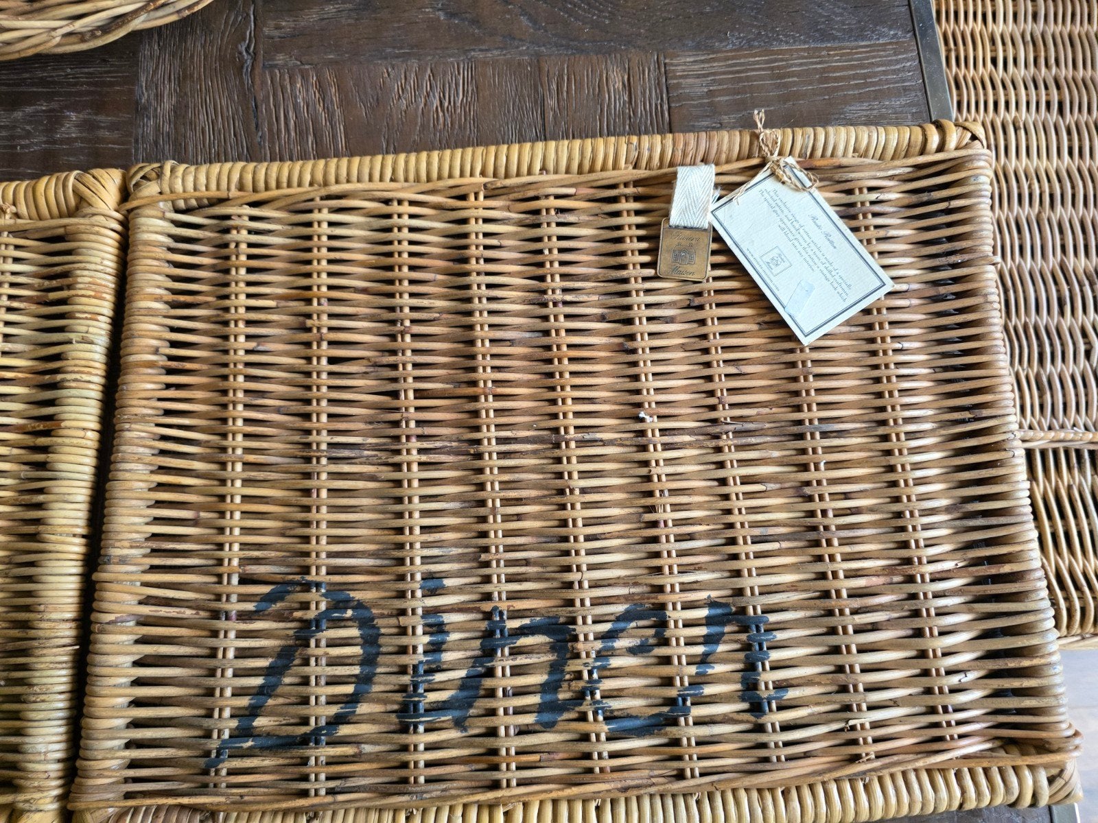 2 Riviera Maison Rattan  met Label, Ophalen of Verzenden, Natuurlijk materiaal, Bruin, Landelijk