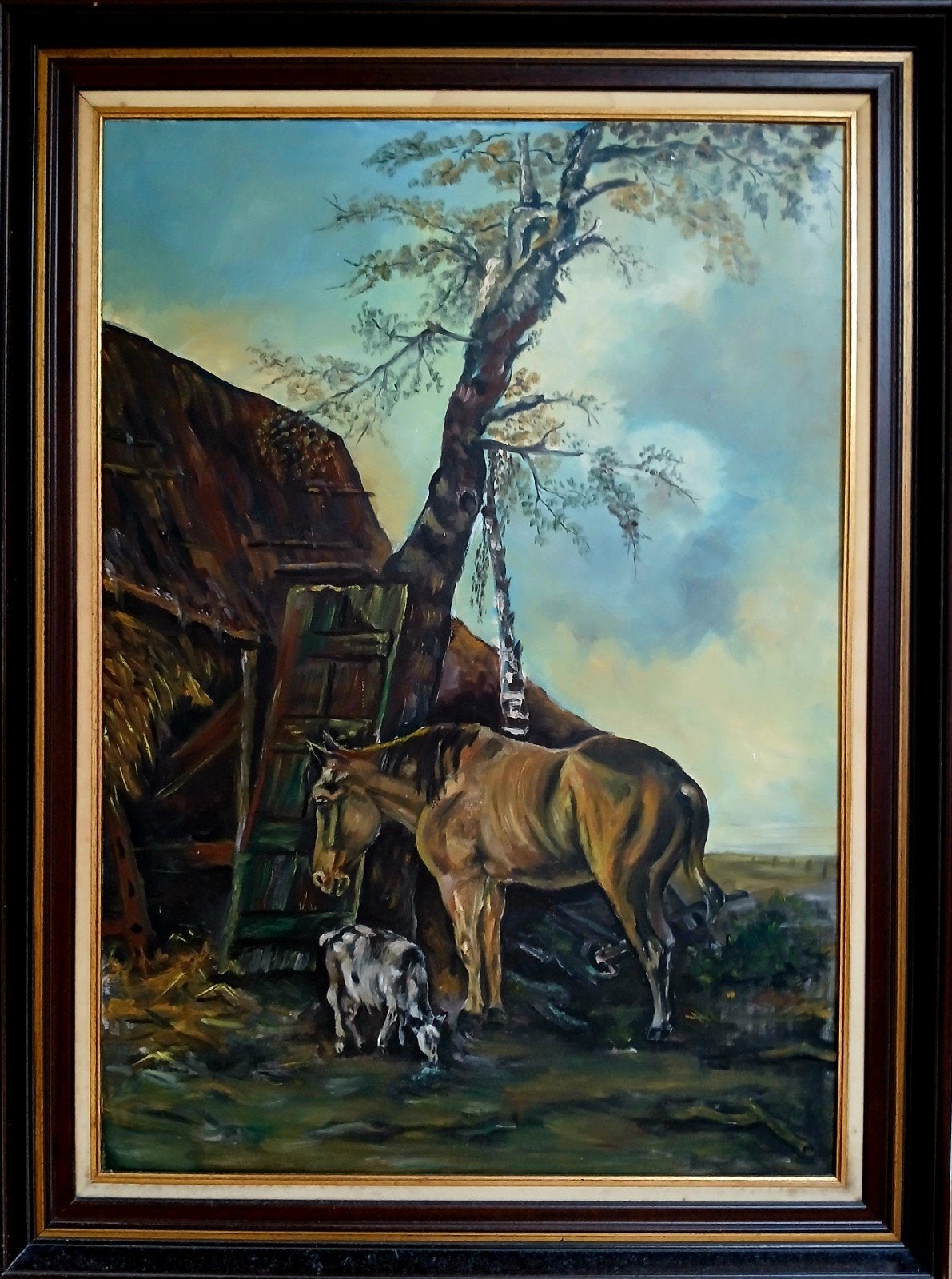 schilderij, Antiek en Kunst, Kunst | Schilderijen | Klassiek, Ophalen, Klassiek, Ingelijst, Olieverf