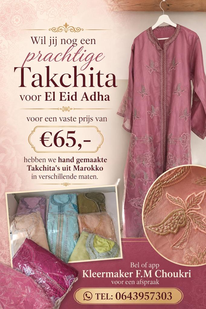 Prachtige Marokkaanse Takchita's - Vaste Prijs €65,-, Kleding | Dames, Jurken, Ophalen of Verzenden, Nieuw, Overige kleuren