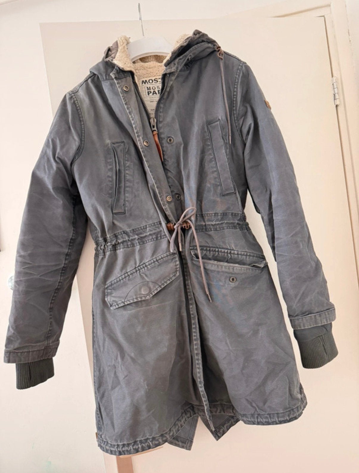 Moscow parka jas, Verzenden, Gedragen, Maat 42/44 (L), Grijs