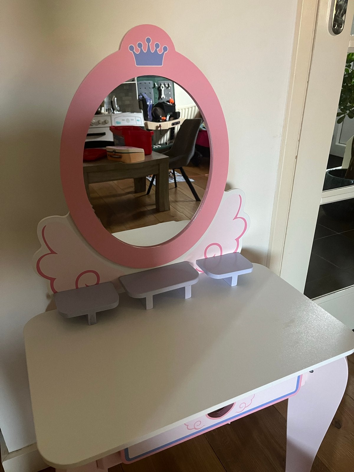 Kinder kaptafel icl lade en speelgoed make-up, Ophalen, Minder dan 50 cm, Gebruikt, Minder dan 100 cm