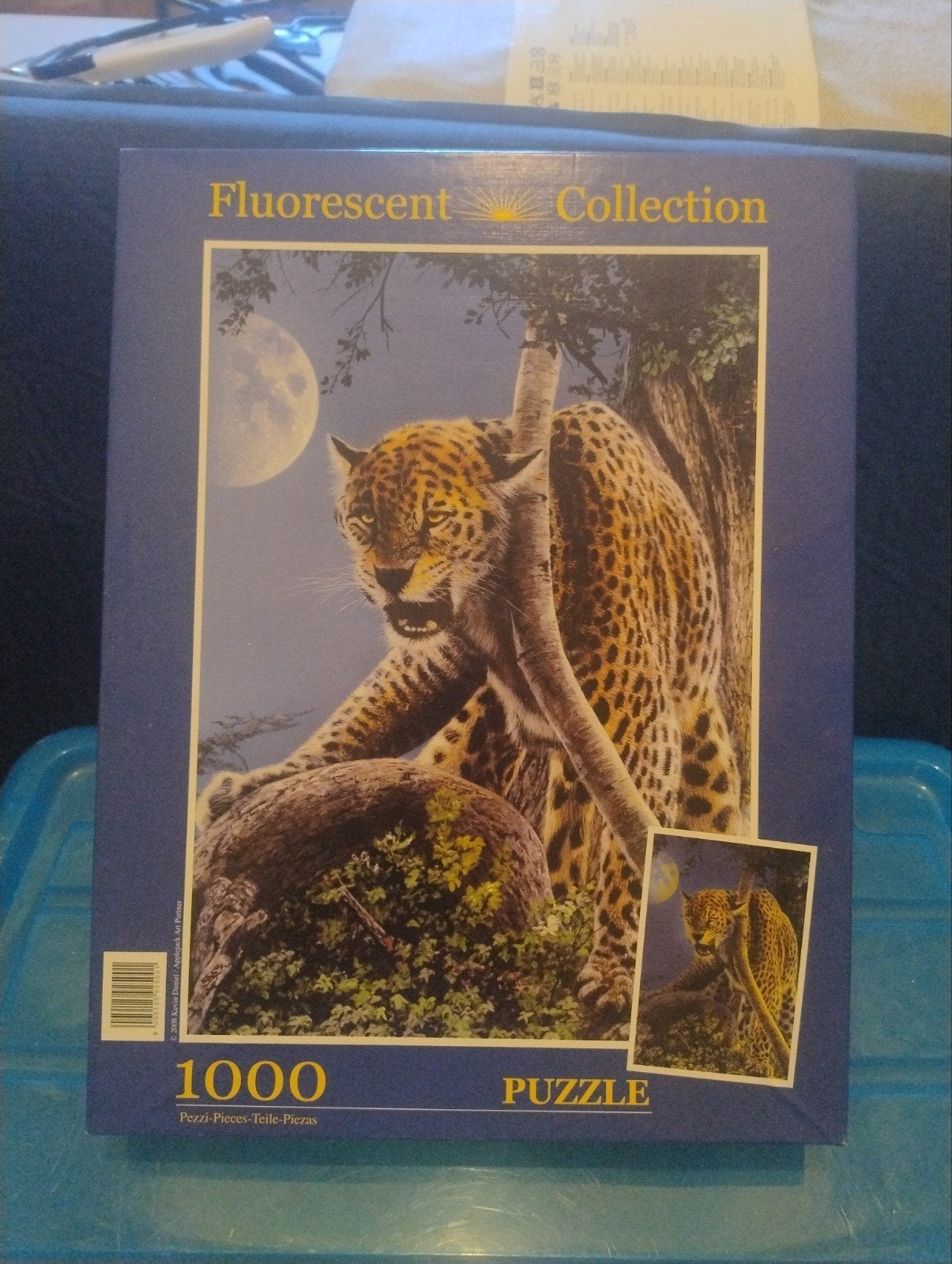 Fluorescent Collection Jaguar 1000 stukjes puzzel, Ophalen of Verzenden, 500 t/m 1500 stukjes, Gebruikt, Legpuzzel