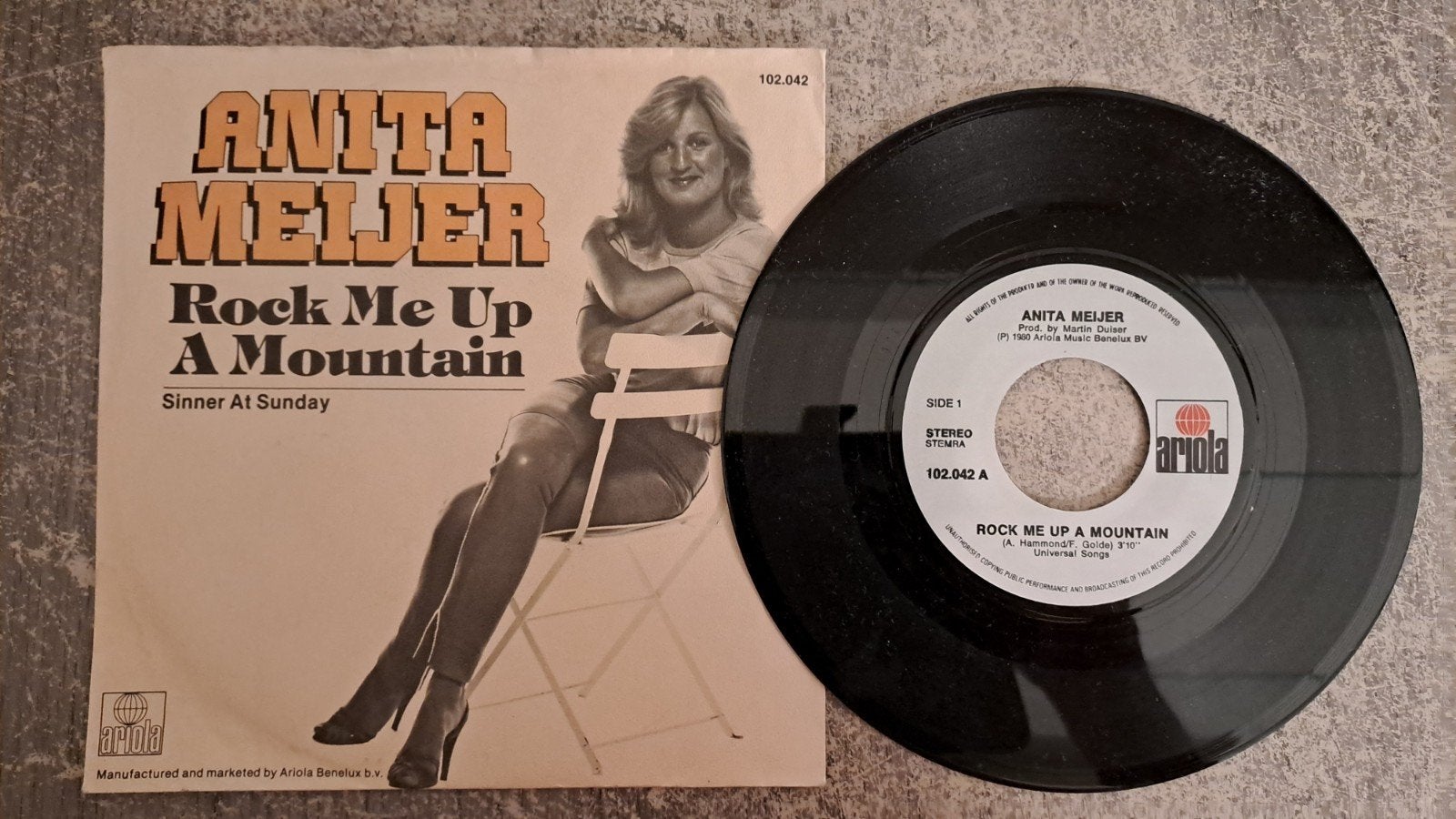 Anita meyer  - rock me up a Mountain, Gebruikt, 7 inch, Pop, Fotohoes