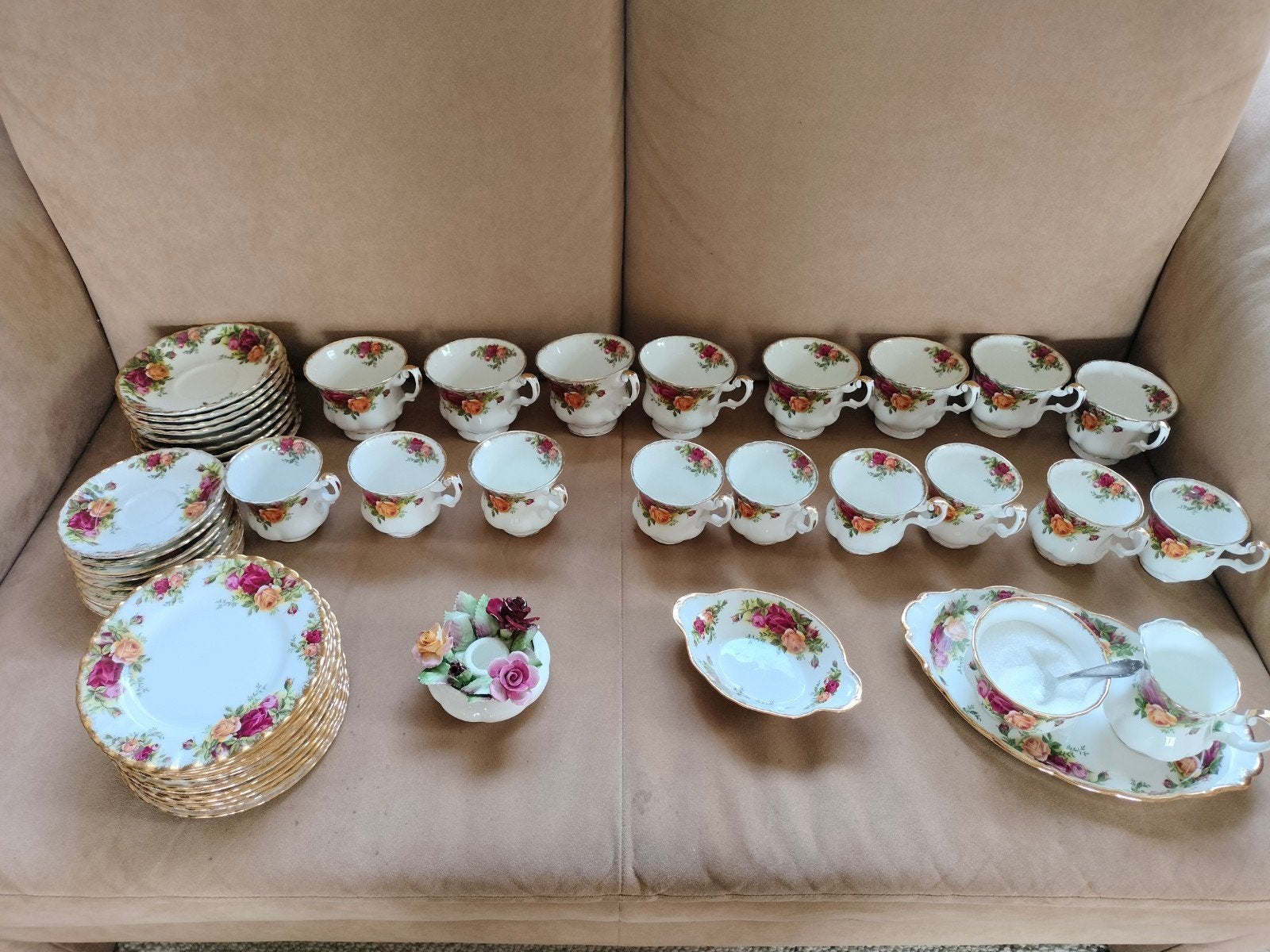 52-delig Royal Albert Old Country Roses Servies, Ophalen of Verzenden