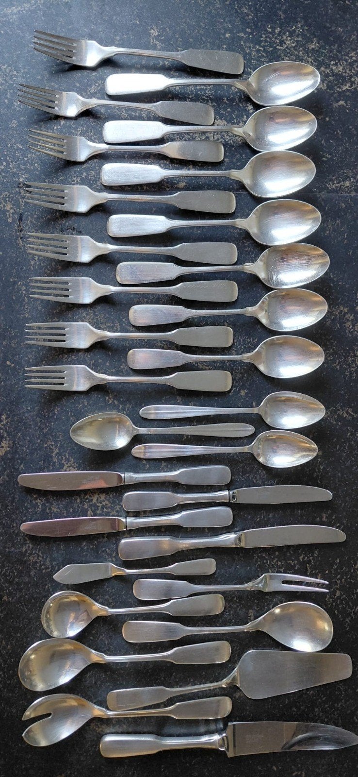 Uitgebreid vintage zilveren bestek, Huis en Inrichting, Keuken | Servies, Ophalen of Verzenden, Gebruikt, Overige materialen, Overige stijlen