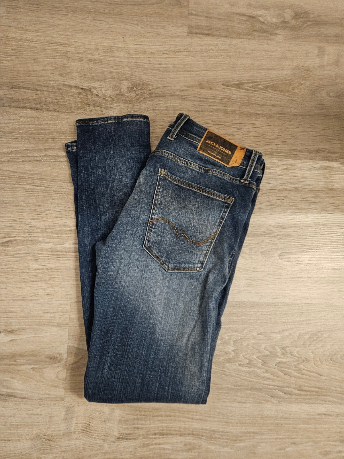 Jack & Jones Skinny / Liam Jeans, Blauw, Ophalen of Verzenden, W33 - W34 (confectie 48/50), Gedragen