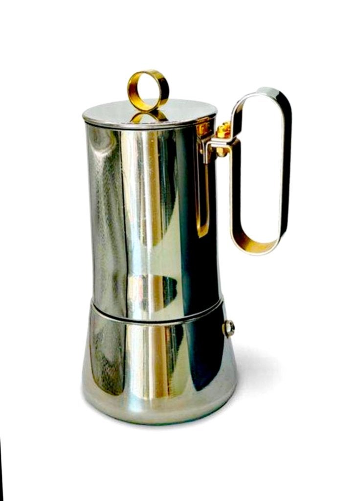 Espresso percolator Bialetti Acciaio. Per Alimento. Gold, Witgoed en Apparatuur, Koffiezetapparaten, Ophalen of Verzenden, Zo goed als nieuw
