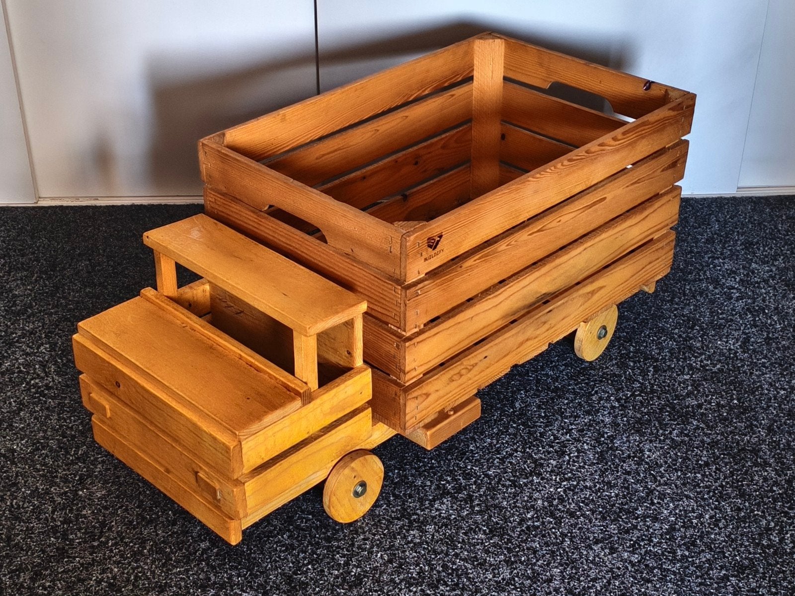 Houten vrachtwagen plantenbakken (groot en klein), Ophalen