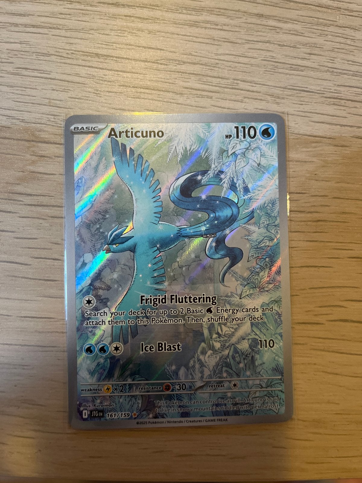 Articuno 161/159 Full Art Pokémon Kaart, Foil, Losse kaart, Ophalen of Verzenden, Zo goed als nieuw