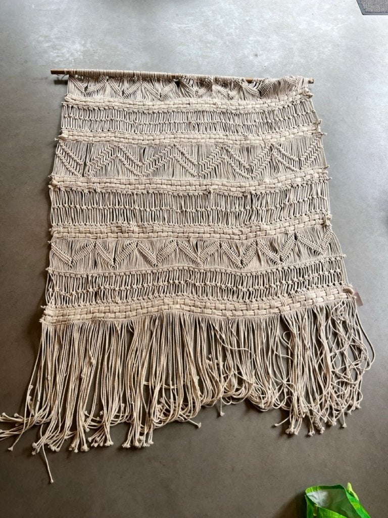Groot Macrame wandkleed, handgeknoopt, 140 x 200 cm, Ophalen, Nieuw