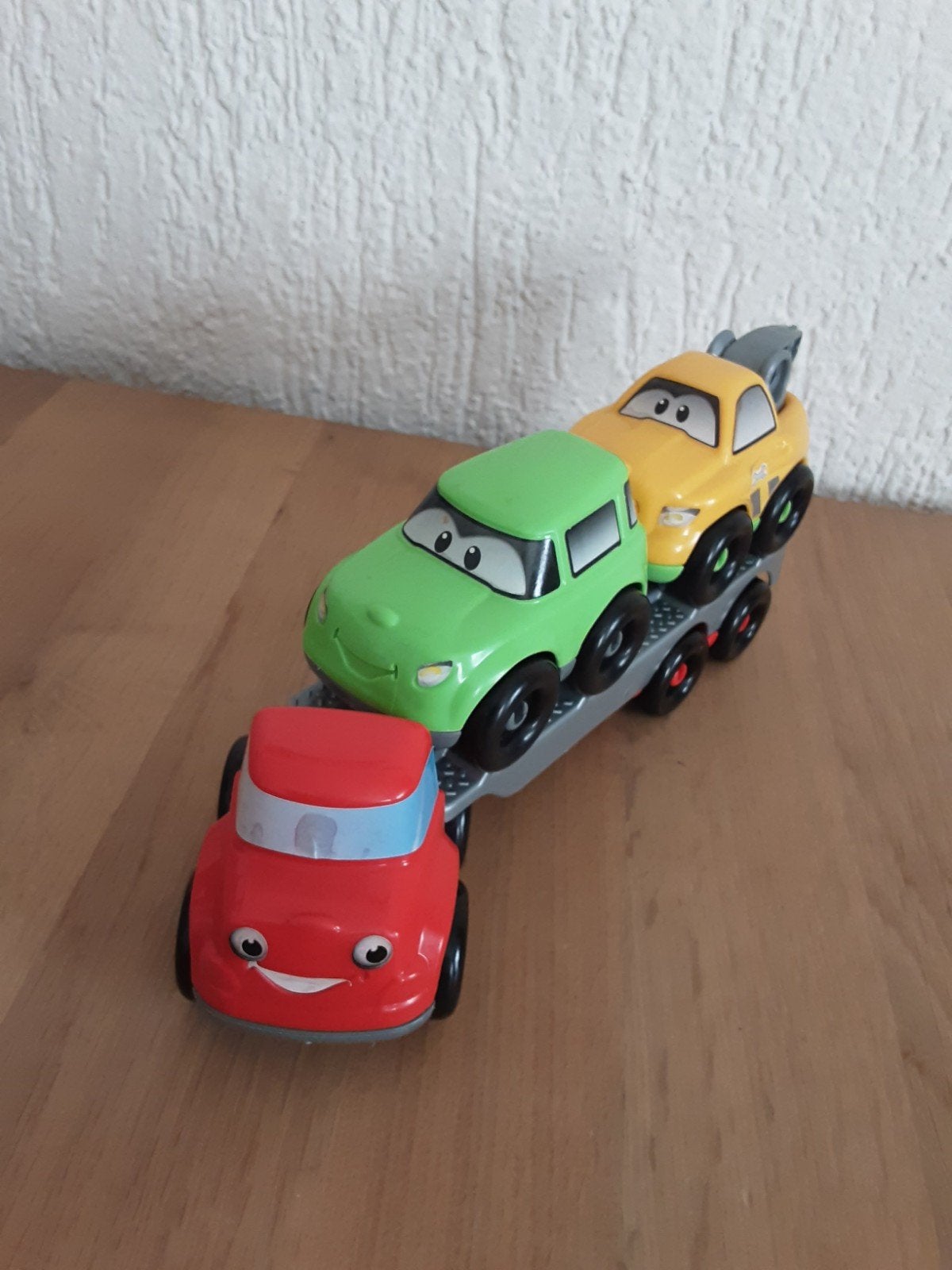 Leuke speelgoed vrachtwagen met auto's, Ophalen of Verzenden, Gebruikt