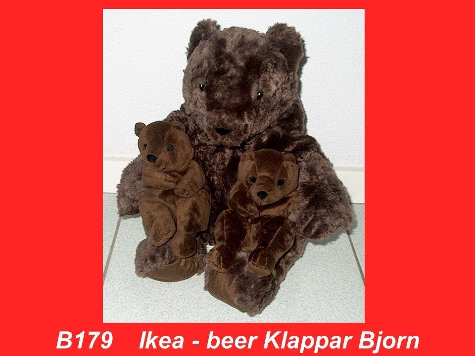 B179 Beer - Ikea Klappar grote beer met tweeling beertjes, Kinderen en Baby's, Speelgoed | Knuffels en Pluche, Ophalen, Zo goed als nieuw