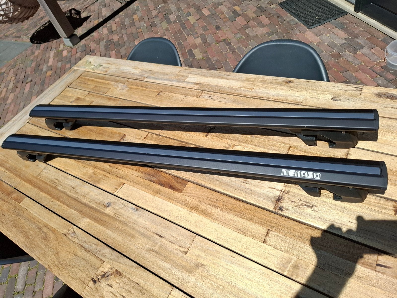 Menabo Jackson XL Dakdragers voor open dakrails, Auto diversen, Dakdragers, Zo goed als nieuw, Ophalen of Verzenden