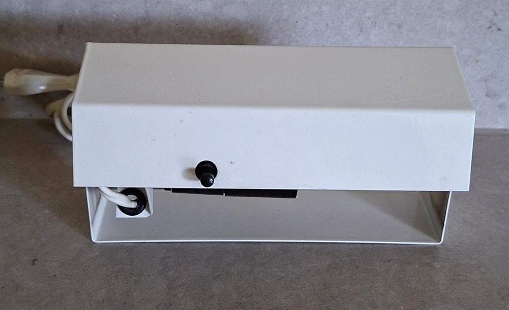 Vintage design metalen kubus lamp – Wit – Jaren 70/80 stijl, Ophalen of Verzenden, Gebruikt, Metaal, Japandi