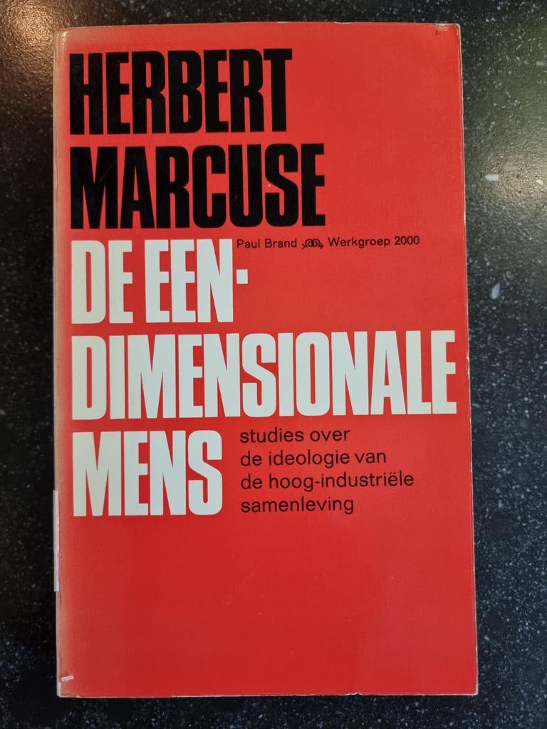 Herbert Marcuse - De Een-Dimensionale Mens (vijfde druk), Boeken, Gelezen, Herbert Marcuse, Maatschappij en Samenleving, Ophalen of Verzenden