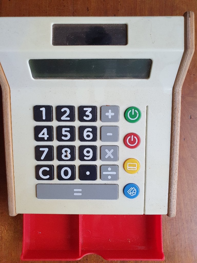 Kassa/rekenmachine op zonnecellen. werkt prima . Opsturen, Ophalen of Verzenden, Zo goed als nieuw