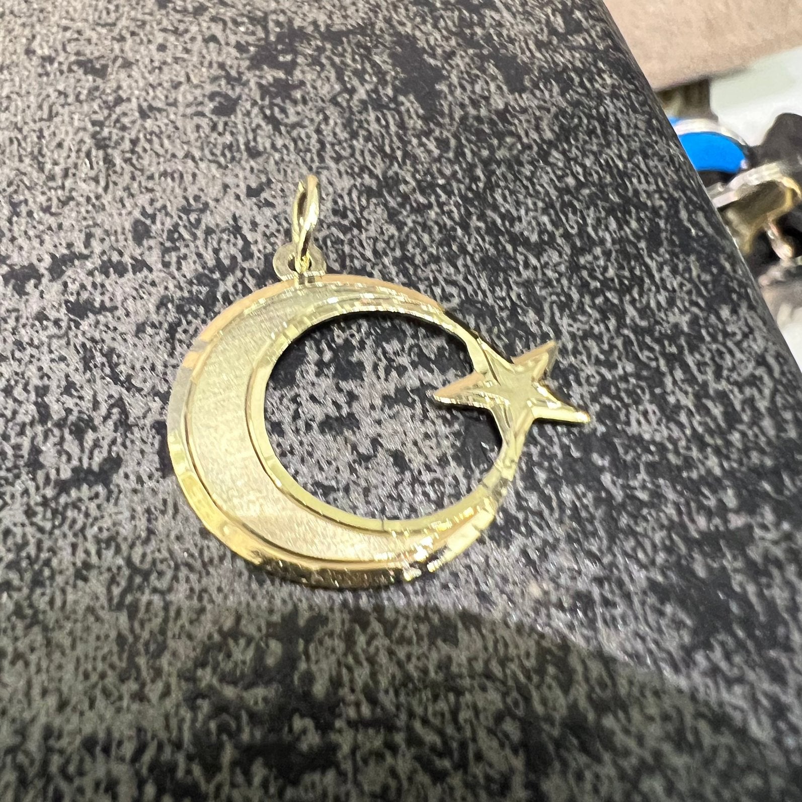 14 karaat gouden hanger Turkse vlag, Ophalen of Verzenden