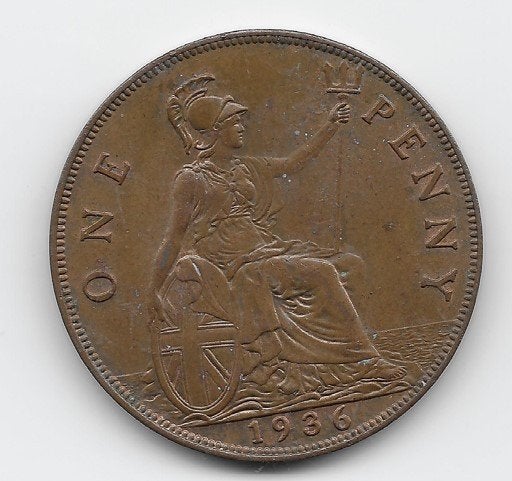 Verenigd Koninkrijk 1 penny 1936 KM# 838, Verzenden, Overige landen, Losse munt