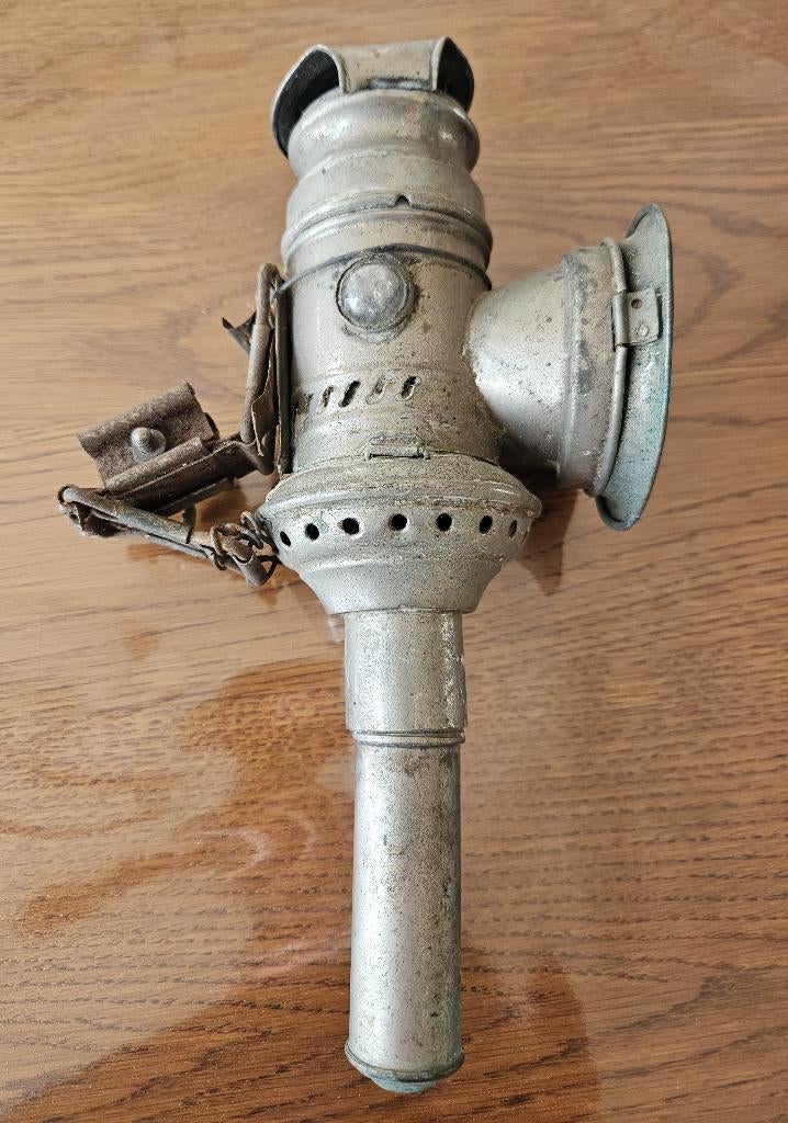 Antieke fiets-kaarslamp, Antiek en Kunst, Ophalen of Verzenden