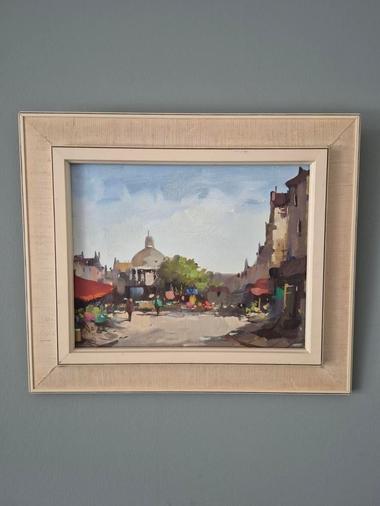 Mooi frans schilderij, Antiek en Kunst, Kunst | Schilderijen | Klassiek, Ophalen of Verzenden
