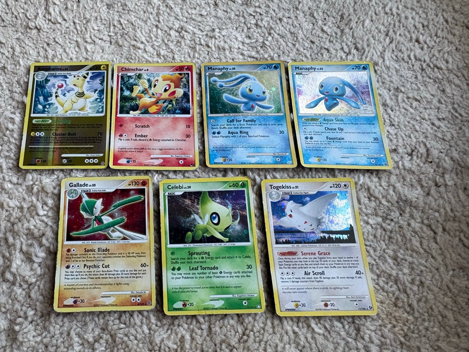 Holo Pokémon Kaarten Collectie - 7 stuks 2005-20010, Hobby en Vrije tijd, Verzamelkaartspellen | Pokémon, Ophalen of Verzenden