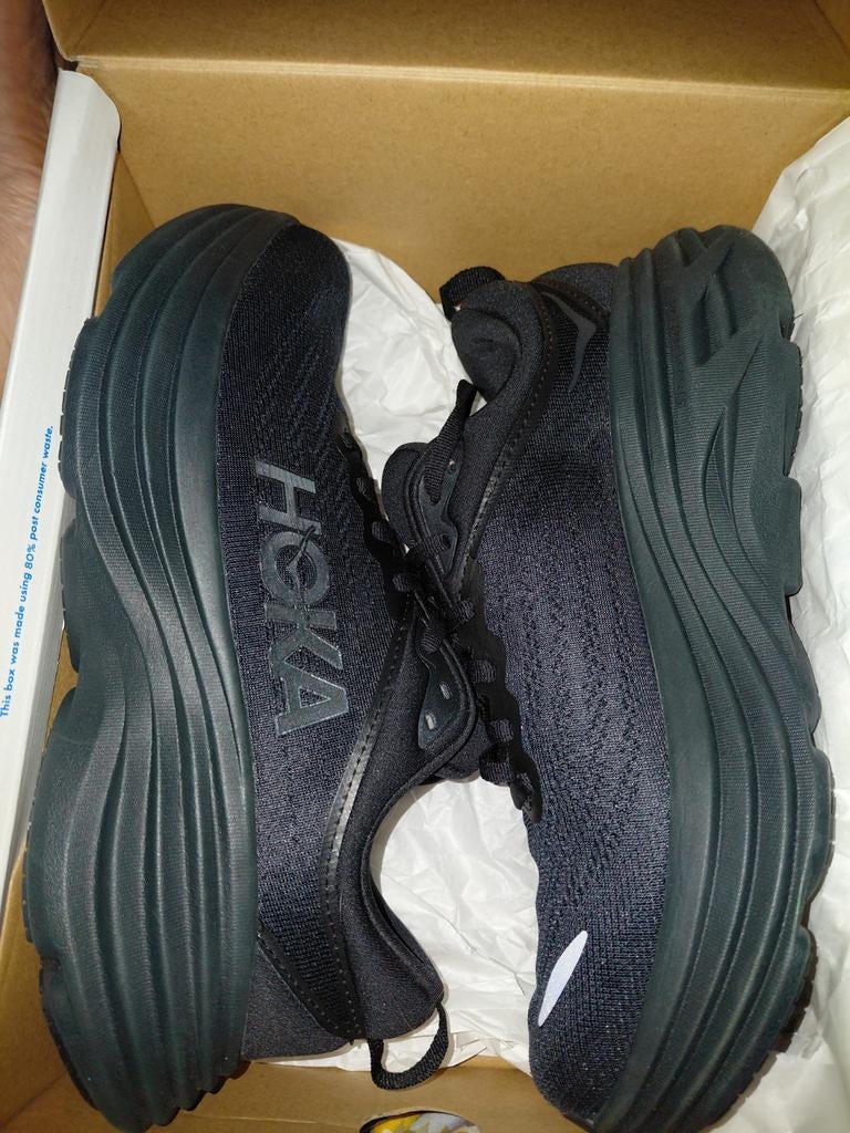 NIEUW  Hoka Bondi 8 Maat 42 Zwart, Hoka, Nieuw, Ophalen of Verzenden, Sportschoenen