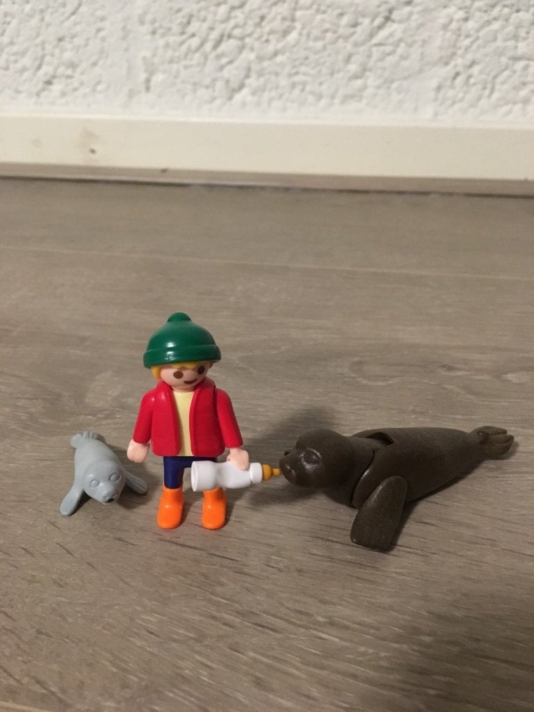 Playmobil kindje met zeeleeuwen set, Kinderen en Baby's, Ophalen of Verzenden, Zo goed als nieuw, Complete set, Figuren