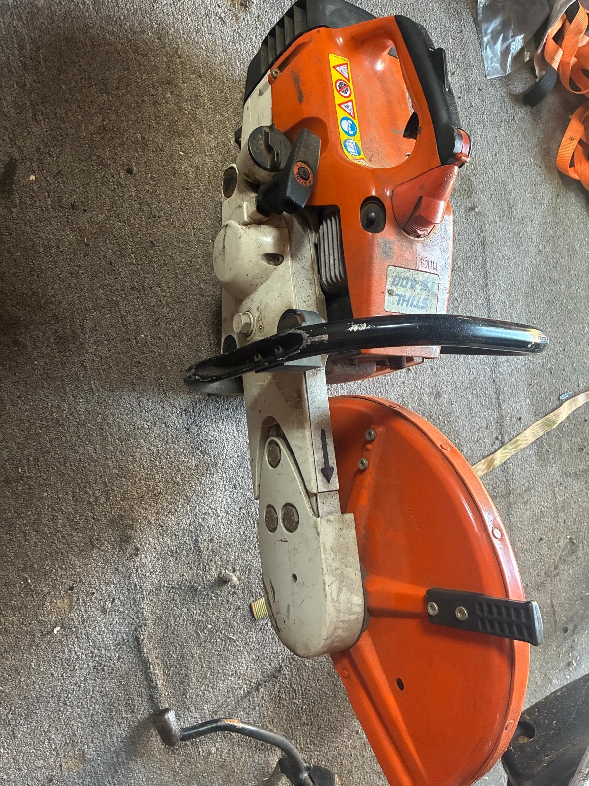 Stihl TS 400 doorslijper, Doe-het-zelf en Verbouw, Gereedschap | Zaagmachines, Gebruikt, 70 mm of meer, Overige typen, Ophalen of Verzenden