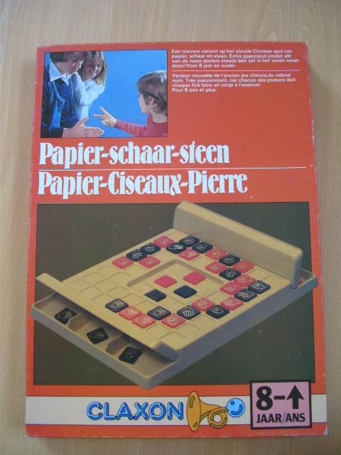 Steen, papier, schaar, het bordspel, Hobby en Vrije tijd, Een of twee spelers, Ophalen of Verzenden, Gebruikt